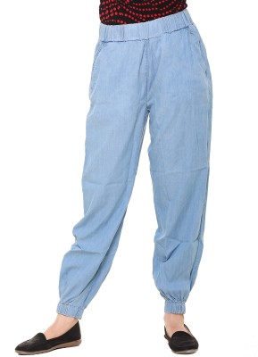 Twist99 Regular Fit Women Light Blue Trousers