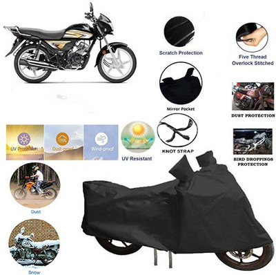 QualityBeast Two Wheeler Cover for Hero(CD 110 Dream, Black)