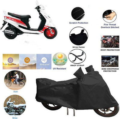 QualityBeast Two Wheeler Cover for Mahindra(Black)