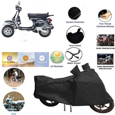 QualityBeast Two Wheeler Cover for LML(Star Euro, Black)
