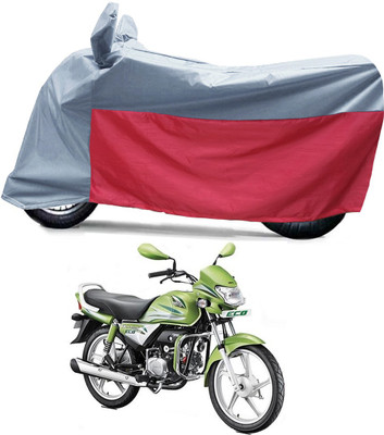 KUMARSON Two Wheeler Cover for Hero(HF Deluxe, Grey, Red)