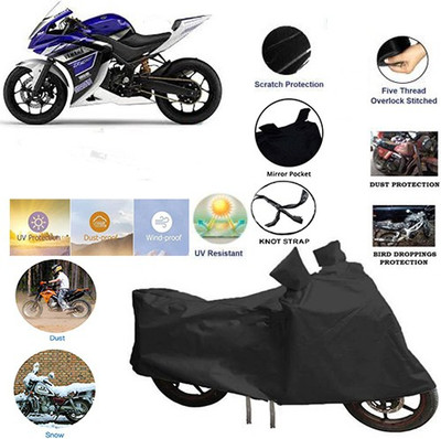 QualityBeast Two Wheeler Cover for Yamaha(YZF R25, Black)