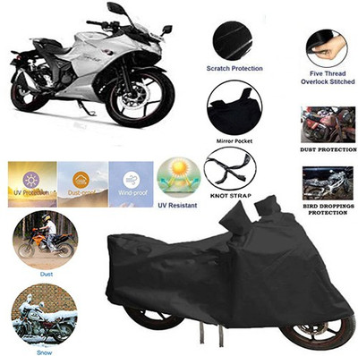 QualityBeast Two Wheeler Cover for Suzuki(Gixxer SF, Black)