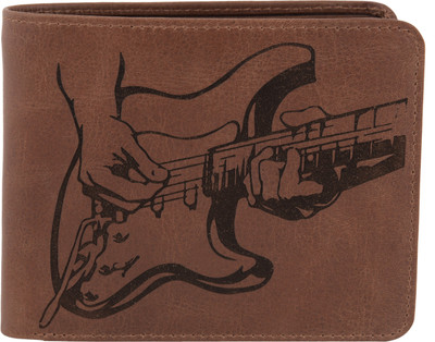 Karmanah Men Brown Genuine Leather Wallet(8 Card Slots)