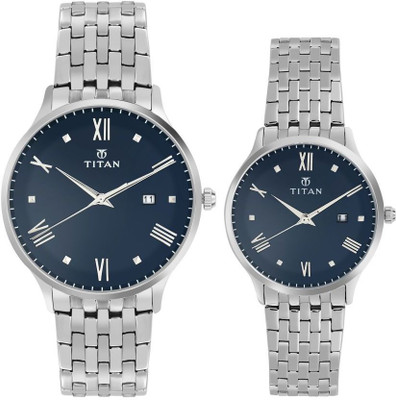 Titan NP9400194201SM01 Modern Pair Analog Watch  - For Couple