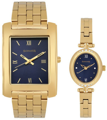 Sonata 79538118YM01 Analog Watch - For Couple
