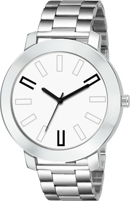Lizzy Trending 152 WHITE DAIL STEEL CHAIN BELT BEST SELLING MAN WATCH Watch - For Men Analog Watch - For Men