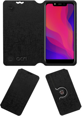 ACM Flip Cover for Micromax Ione(Black, Cases with Holder)