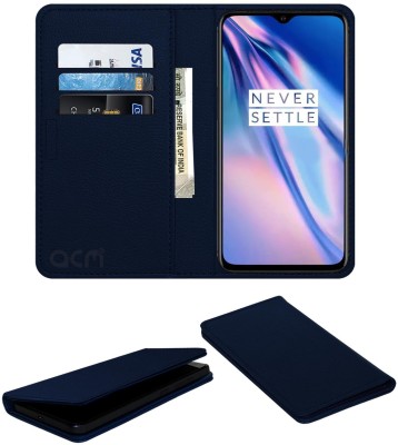 ACM Flip Cover for Oneplus 7t(Blue, Cases with Holder, Pack of: 1)