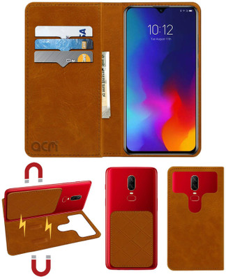ACM Flip Cover for Lenovo K10 Note(Gold, Cases with Holder, Pack of: 1)