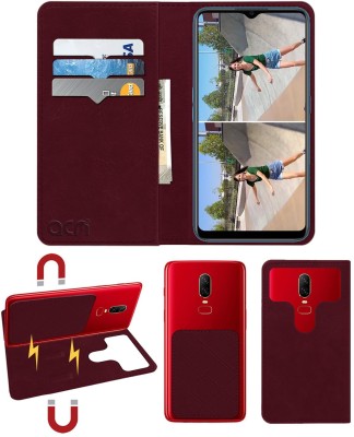 ACM Flip Cover for Oppo A5 2020(Maroon, Cases with Holder, Pack of: 1)