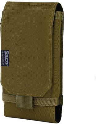 Saco Wallet Case Cover for Belt Waist Packs Pouch Holster for Mobile Phone (Size L) Sports Fitness Outdoors Running Jogging(Green, Holster)
