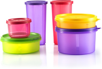 Flipkart SmartBuy Multipurpose Containers - 535 ml, 350ml, 290ml, 190ml, 150ml - Plastic Fridge Container (Pack of 6, Multicolor)