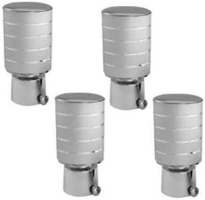 GROWNIX Silver Rod Rail Bracket Metal(Pack of 4)