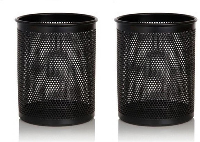 Flipkart SmartBuy 1 Compartments Metal PACK OF 2 Multi-Functional IRON Desk Organiser 0786(Black)