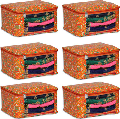ZAKHRO 6 Multi Saree Covers - 6 Pcs ZS17149B-ORANGE-6(Multicolor)