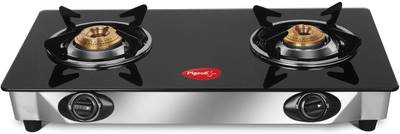 Pigeon Ultra Glass, Stainless Steel Manual Gas Stove  (2 Burners)