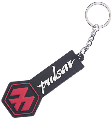 BAJAJ Letter & Logo Rubber Keychain Front & Back Side Design Key Chain