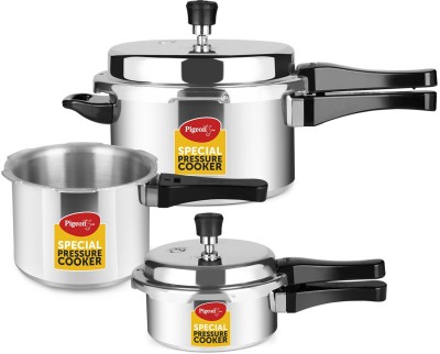 Pigeon Special Combo Pack 2 L, 3 L, 5 L Induction Bottom Pressure Cooker  (Aluminium)