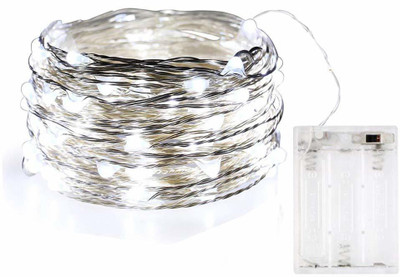MIRADH 30 LEDs 3 m White Steady Water Drop Rice Lights(Pack of 1)