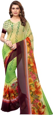 Matangi Exporter Printed Bollywood Georgette Saree(Green)