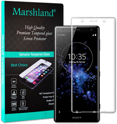 Marshland Edge To Edge Tempered Glass for Sony Xperia XZ2, 9H Anti Scratch, 3D Full Screen Protector(Pack of 1)