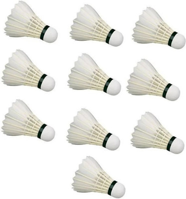 clark white feather shuttle cork pack of 10 Feather Shuttle  - White(Medium, 77, Pack of 10)