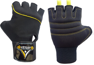 VICTORY NEO SKIN FIT Gym & Fitness Gloves Gym & Fitness Gloves(Yellow)