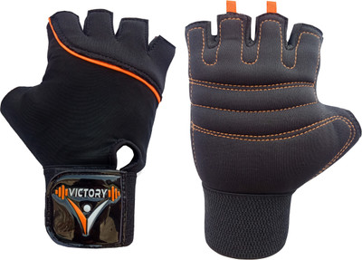 VICTORY NEO SKIN FIT Gym & Fitness Gloves Gym & Fitness Gloves(Orange)