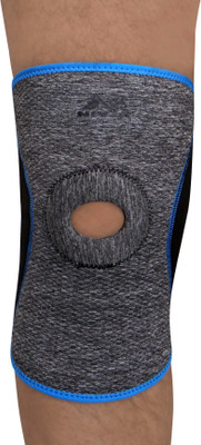 NIVIA KNEE SUPPORT WITH PATELLA HOLE SLIP-IN TYPE Knee Support(Grey, Blue)