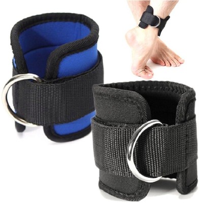 JERN D-Ring Strap Multi-Gym Leg Thigh Pulley Lifting Training Ankle Support(Blue)