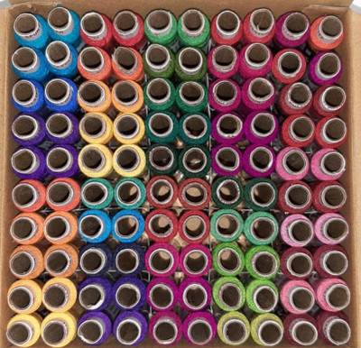 WonderSalesCorp Multicolor Thread(150 m Pack of100)