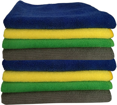 Yashoda lining store Wet and Dry Microfiber Cleaning Cloth(8 Units)