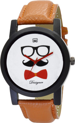 OM DESIGNER Stylish Moustache Analog Watch  - For Men