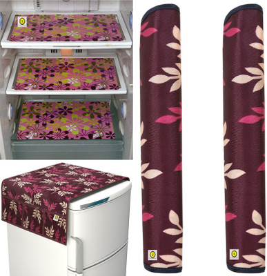 Yellow Weaves Refrigerator Cover(Multi)