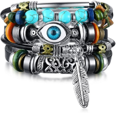 Impression Leather Bracelet(Pack of 4)