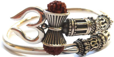 Divastri Stainless Steel, Brass Beads Silver Kada