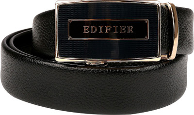 EDIFIER Men Party, Formal, Casual Black Texas Leatherite Belt