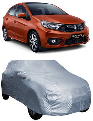 XG BRAND Car Cover For Honda Brio (With Mirror Pockets)(Silver)