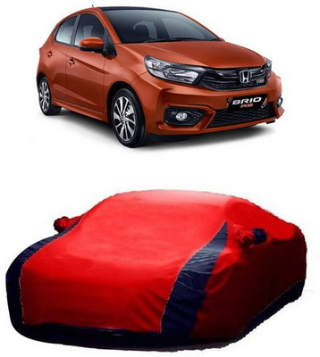 AAMANG Car Cover For Honda Brio (With Mirror Pockets)(Red)