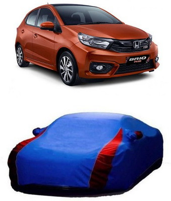 AAMANG Car Cover For Honda Brio (With Mirror Pockets)(Blue)