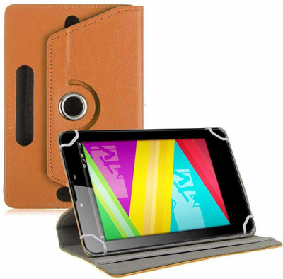 TGK Book Cover for Swipe MTV Slash 4X 7 inch Tablet Universal Rotating Case(Pink, Cases with Holder)