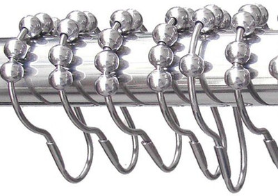 Power Up Glossy Shower Rod Hook(Silver)