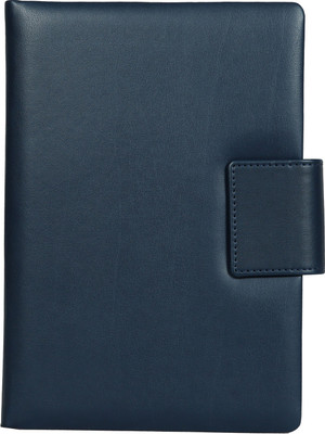 MAHAVIR A5 Size - Notebook Diary with Magnet Flap - PU Leather A5 Notebook Ruled 192 Pages(Blue)