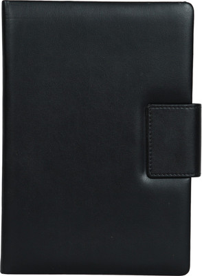 MAHAVIR A5 Size - Notebook Diary with Magnet Flap - PU Leather A5 Notebook Ruled 192 Pages(Black)