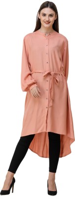 SILK ROUTE London Women Fit and Flare Beige Dress