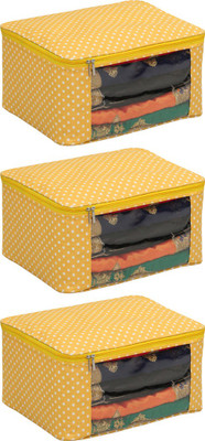 ZAKHRO 3 Multi Saree Covers - 3 Pcs ZS17149D-Yellow-3(Multicolor)
