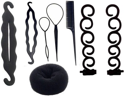 Maahal Pack of 7, Hair styling set for women / Hair Accessory Set(Black)