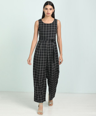 Tokyo Talkies Checkered Women Jumpsuit