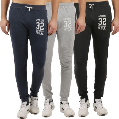 CHECKERSBAY Printed Men Blue, Black, Grey Track Pants